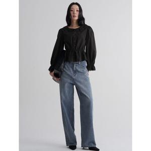 (125964MQ25) [에잇세컨즈] 레이스 칼라 블라우스 블랙