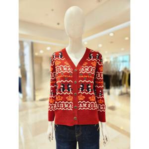 [르니앤맥코이]브이넥 고양이 니트 가디건 MM11CD001FJY