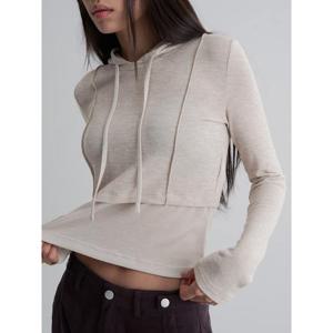 (165941AQ6A) [에잇세컨즈] 레이어드 후드 티셔츠  베이지