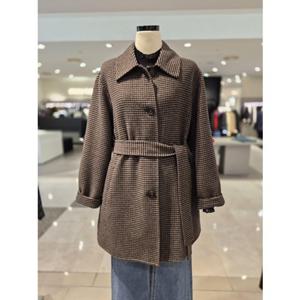 [비지트인뉴욕] 체크 벨티드 하프 코트 (VBBHC74)