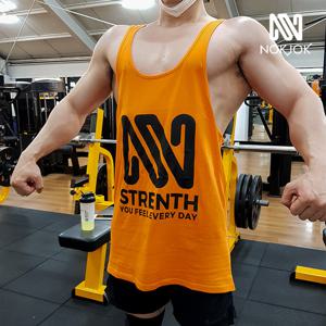 녹족 맨즈 컴뱃 헬스 나시 오렌지