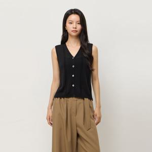 [시슬리]브이넥 린넨 니트 베스트 SAKC73541