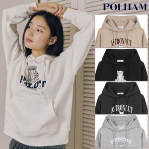 [폴햄] PHF4TH2010 여성 빅 그래픽 후드 맨투맨 티셔츠