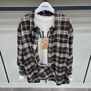 [폴햄]여성 플란넬 루즈핏 셔츠PHF4WC2013AA_YS