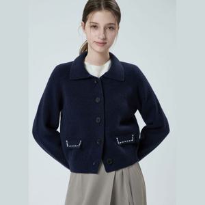 잇미샤 울혼방 스티치 니트 카라 가디건 ITPAKCD790