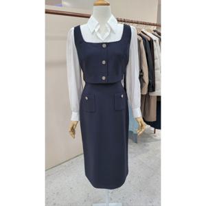 [케네스레이디]셔츠 배색 원피스 EVOPPK9600