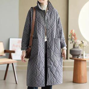 [몽벨리즈]도트다이아퀼팅패딩롱코트 mde2302500