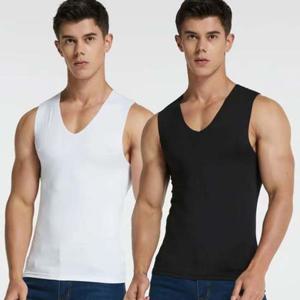 아이스 민소매티 심리스 넓은