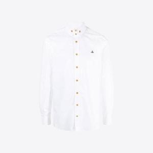 비비안웨스트우드 남성 투버튼 롱슬리브 셔츠 화이트 24010005 W009Q BS A401