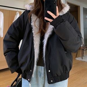 [클리어런스세일] 소프트 퍼안감 후드 야상패딩점퍼 F1A732