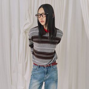 [LAP] 랩 멀티 스트라이프 카라 니트 겨울 티셔츠 (AR4KHA72)