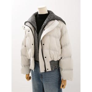 [헤레이스](오리털100%)니트 믹스 양면 패딩_YMSH25FW271