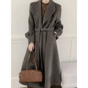 [헤레이스](울100%)퍼프소매 핸드메이드 코트_YMSH25FW207