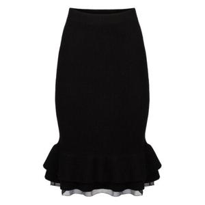 니나리찌 미디 스커트 25AMJU005ML0581 U9000 BLACK