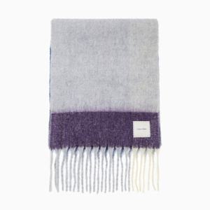 [캘빈클라인 진]남녀공용 패치로고 배색 체크 머플러(4D8070G-0S0)