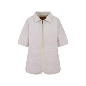 크로커다일레이디 로고 고주파 반팔 패딩 점퍼_CLEWPD202