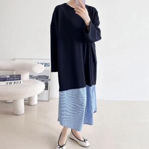 빅사이즈 509 셔츠레이어드느낌원피스 DARV282