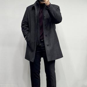 [바쏘옴므]구스다운천연모피 안감 울캐시미어 코트WSZ4-CJ32-ABK