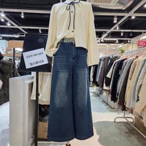 밀스튜디오 DP02 호피배색 안기모와이드진 LRCJES102