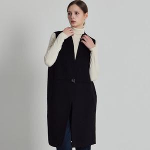 [GS단독][르오트(LeOT)] 프리미엄 캐시미어 울블렌디드 버클 롱 베스트-사이즈 55~88까지