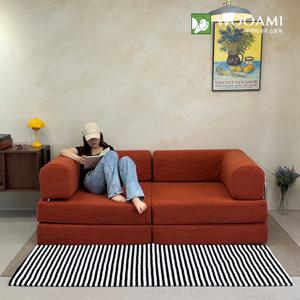 [리뷰이벤트]우아미가구 콜모 3인용 접이식 모듈 패브릭 좌식 침대같은 소파베드