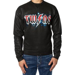 디스퀘어드2 트윈스 프린팅 빈티지 워싱 코팅 맨투맨 S74GU0091