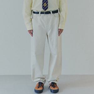 [플랙진]남성 스텝 P58 스탠다드 스트레이트 아이보리 데님 팬츠 (PJTF5STP586)