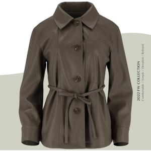 [피에이티]셔츠형 에코레더 자켓 QI81201