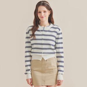 FOCUS  파스텔 줄지 라운드 가디건 PBBF6S1KC4541