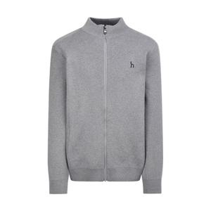 [헤지스]헤지스 그레이 로고자수 면 집업 니트 WHSW5A101G2