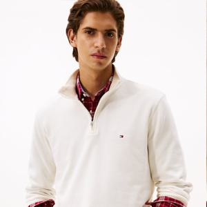 [공식][타미힐피거] 프렌치 립 하프 집업 (T12F7TPO160MT1YBL)