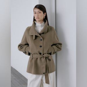 [쥬크]캐시미어 블렌드 하이넥 코트 (Z254MSG554)