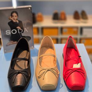 [소다]여성 플랫 리본포인트 메리제인 FLF0130507-DG