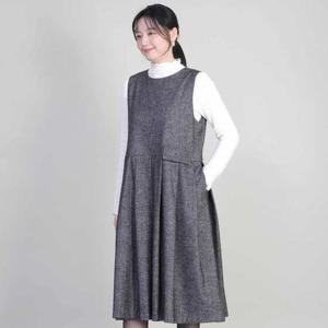 애비뉴투지 엄마옷 헤링본 플리츠 봄 가을 겨울 안감 롱 조끼 원피스 K01624