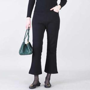 애비뉴투지 엄마옷 도톰한 기모 허리밴딩 가을 겨울 옆트임 나팔 바지 P01616