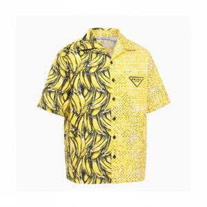 프라다 삼각로고 더블 매치 포플린 반팔 셔츠 UCS406 1ZVH F0010