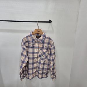 [지프키즈]레터링 긴팔 체크셔츠 KR2SHU122