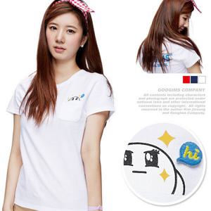 [구김스]구김스 0118_ 포켓 반짝반짝 반팔 티셔츠