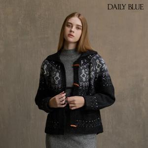 데일리블루 울 노르딕 니트 케이프 재킷 가디건 1종[런칭 가격 79,900원]