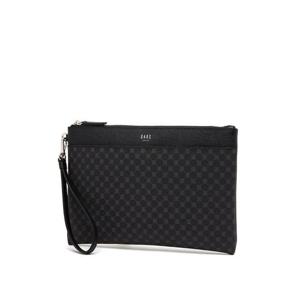 [닥스ACC]블랙 가죽 DD패턴 클러치백 DBBA2F467BK