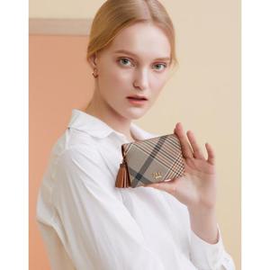 [닥스ACC][본점][EDINBURGH] 브라운 태슬 체크패턴 카드지갑 DCWA2F328W2