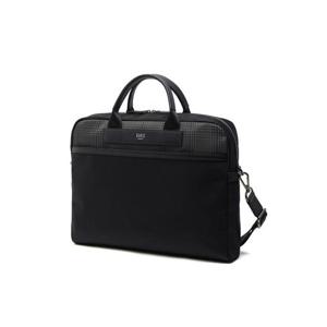 [닥스ACC]블랙 가죽 부분 체크 서류가방 DBBA2F331BK