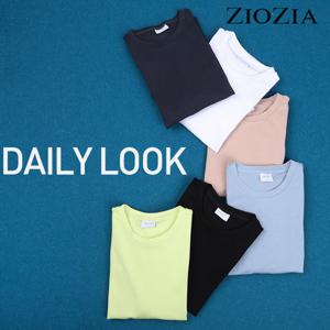 [지오지아] 면혼방 세미 오버핏 긴팔 티셔츠 (ABA3TR1102)