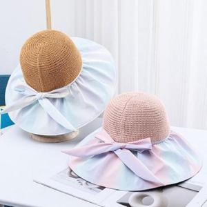 [라일리] Rly (앙상블) 오로라 암막챙 밀짚 모자 벙거지 왕골 리