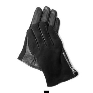 배색 양가죽 집업 남성장갑