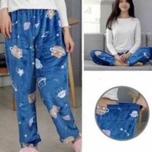 우주곰 극세사 잠옷 바지 극세사수면바지 수면 겨울