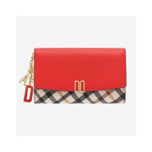 [닥스ACC][VICTORIA] 레드 체크 배색 3단 중지갑 DCWA8E403R2