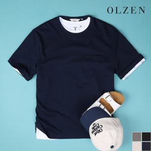 [올젠] 포켓 라운드 반팔 티셔츠 (ZAC2TR1904)