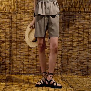 여성 린넨라이크 4부 팬츠-DCRG2571E08