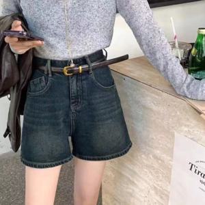 진청 하이웨스트 A라인 여름 청반바지 WJN012